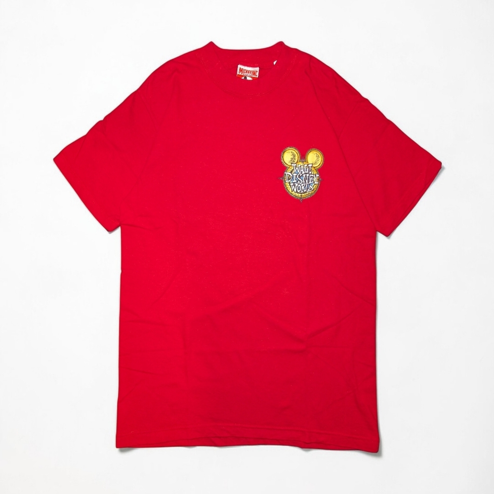 Mickey Inc. Red Graphic Tee with Iconic Label